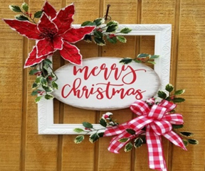 WELCOMING SANTA, MAKING A CHRISTMAS FRAME – CLASSES - BUDS AND BLOOMS