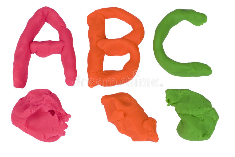 Making of Two Letter Words Using Clay Modeling