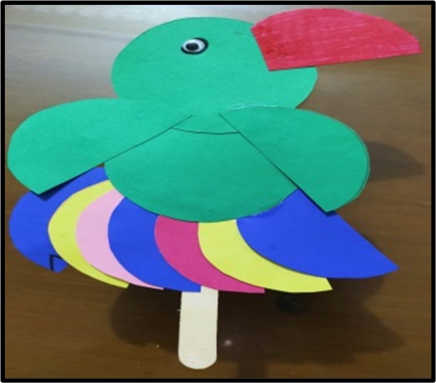 Stick Puppet of a Parrot Making Activity